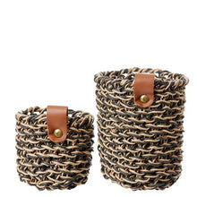 Set of Two Woven Paper Baskets- 3 Colours