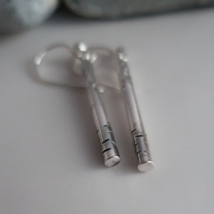 Silver Rod Earrings