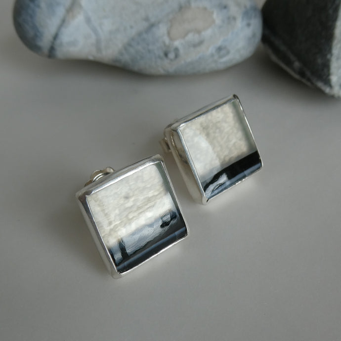 Banded Agate Stud Earrings