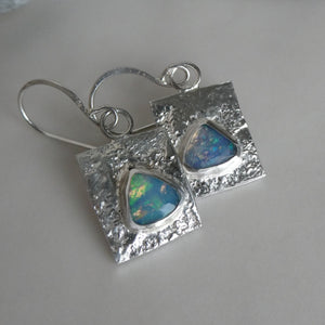 Opal Hook Earrings
