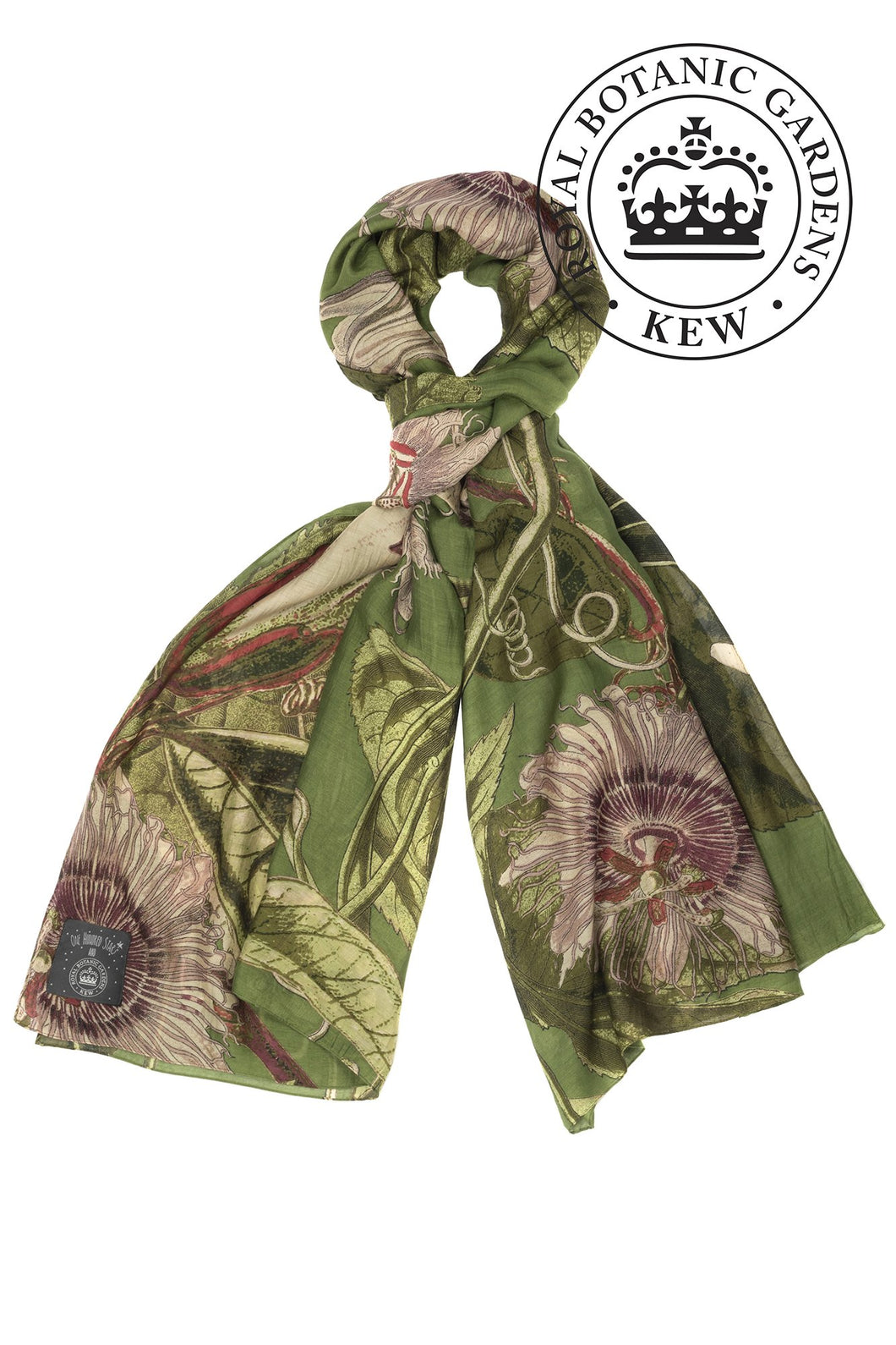 Green Passion Flower Scarf