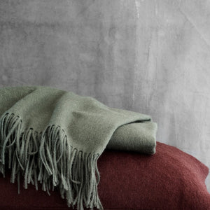 Botanic Green Alpaca Throw