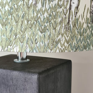 Cube Lamp with Birch Tree Shade