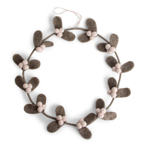 Large Felt Mistletoe Wreath