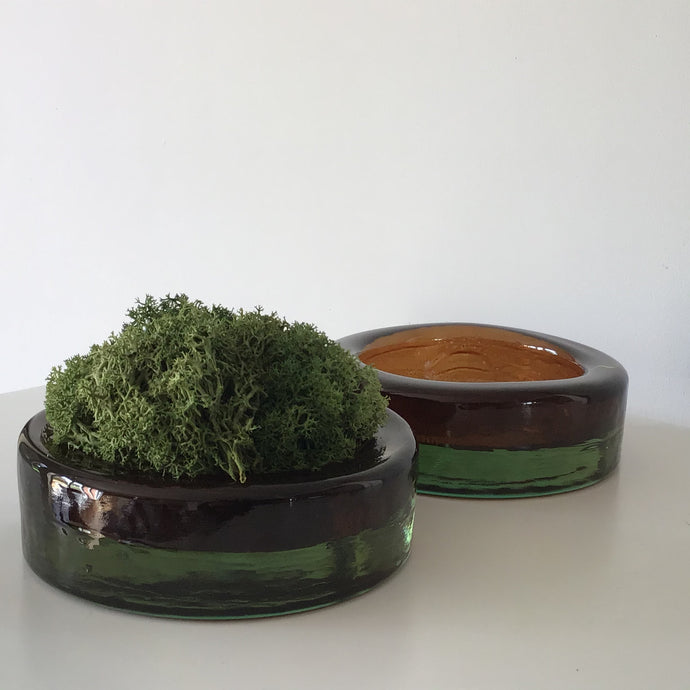 Recycled Glass Holder- Various Colours